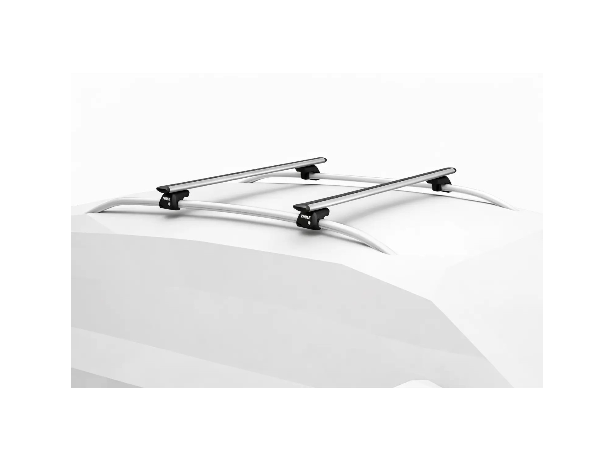 Thule WingBar Evo Raised Rails Silver Roof Bars | SNAILER®