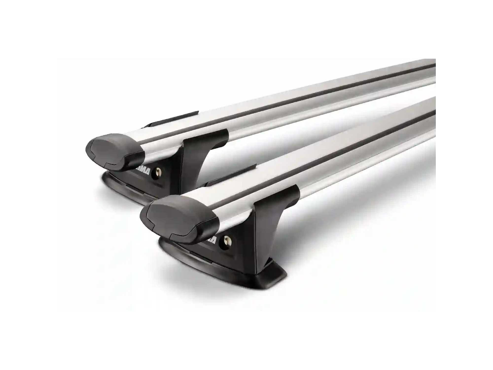 Silver Yakima Roof Crossbars for Roof Rails | SNAILER®