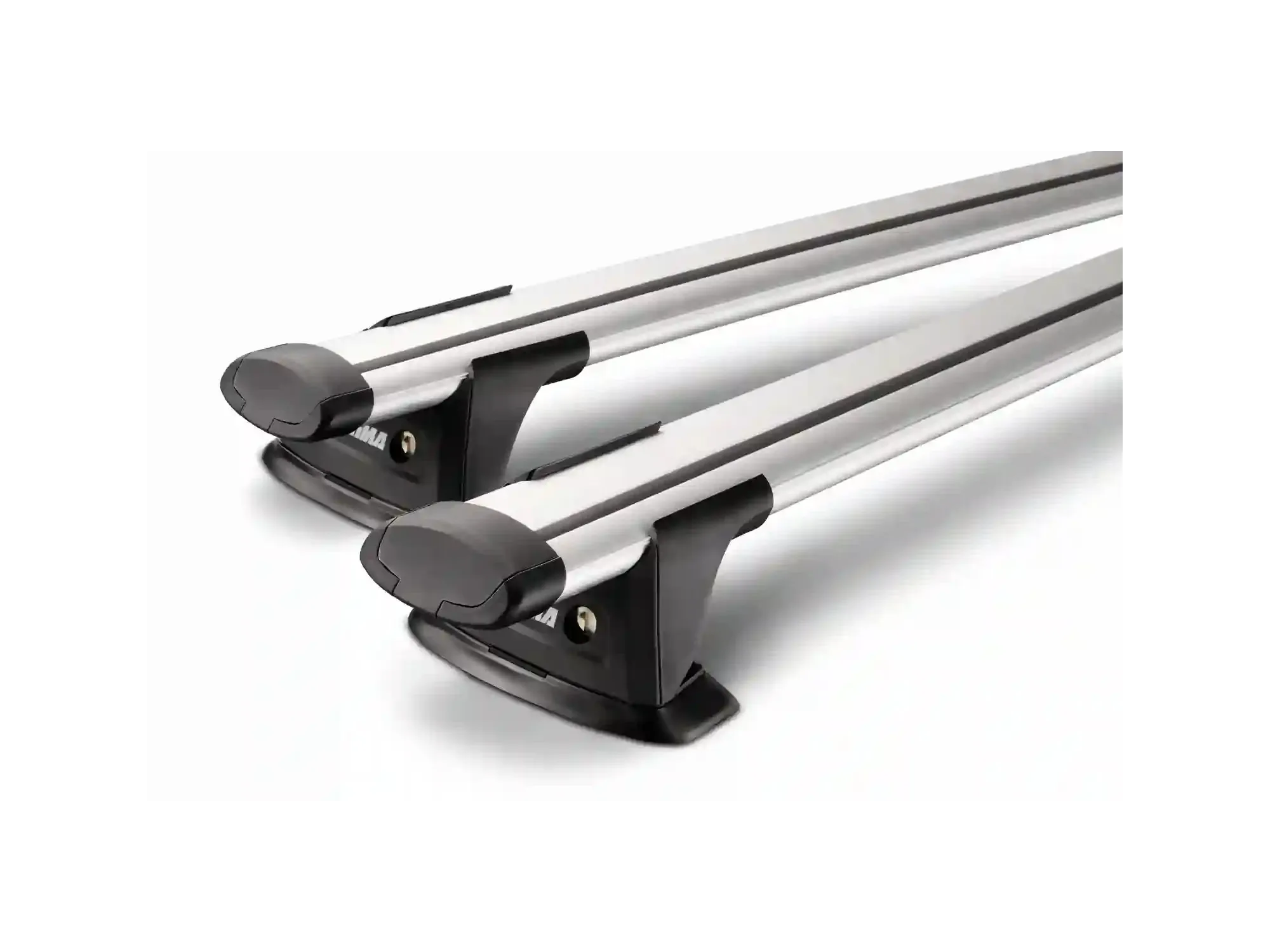 Silver Yakima Roof Crossbars for Roof Rails | SNAILER®