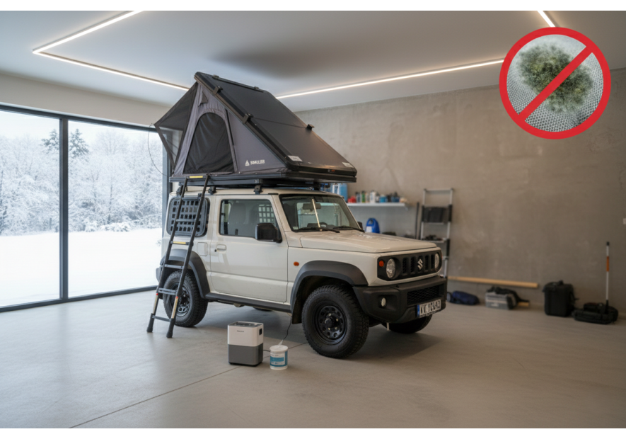 How to store a rooftop tent in winter and avoid mold
