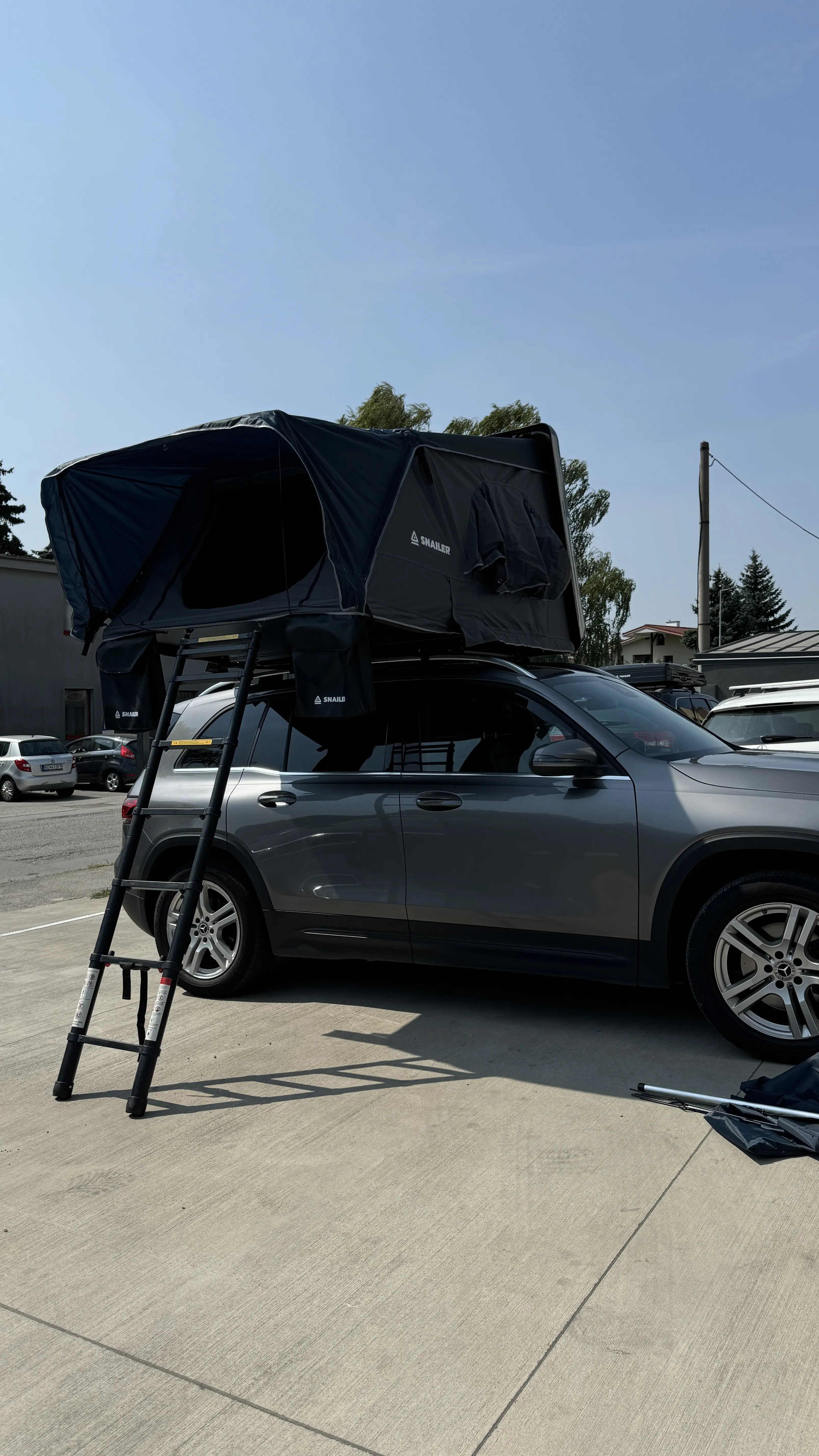 Snailer Abis stresny stan na aute Mercedes Benz GLB - fotografia z galerie zakaznikov z krajiny Slovensko