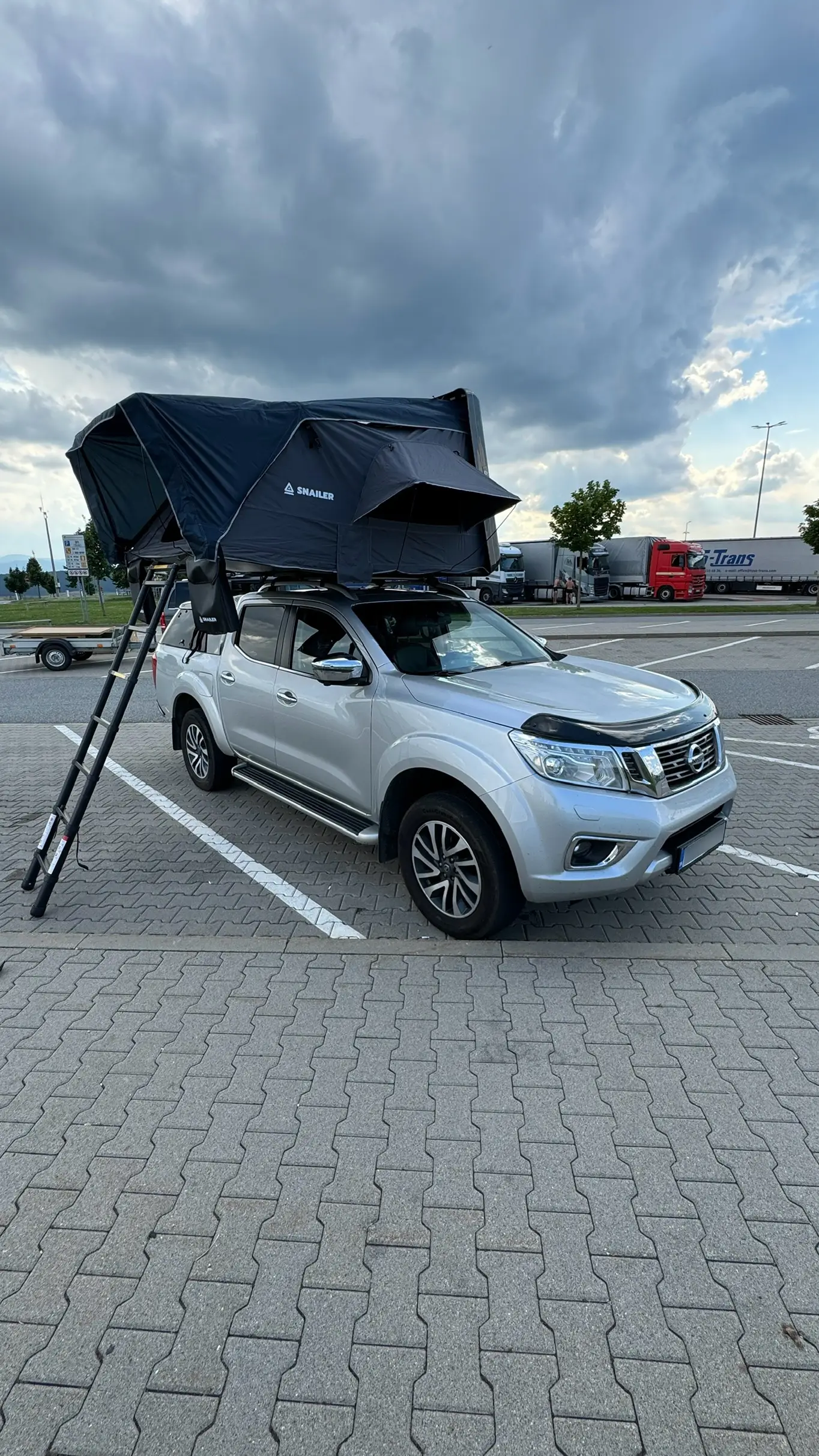 Snailer Abis stresni sotor na vozilu Nissan Navara - fotografija stranke iz Slovaske